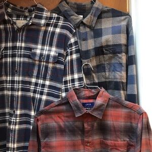 Flannel Plaid Men's Shirts